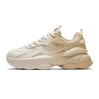 ANTA SUPERSTORE CHAOJIANTA Slip Resistant Slip Resistant Low top Chunky Sneakers Women's White Brown