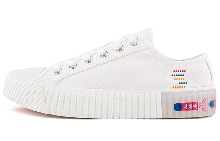 Kappa Slip Resistant Abrasion Resistant Slip Resistant Abrasion Resistant Low top Canvas Shoes Unisex White