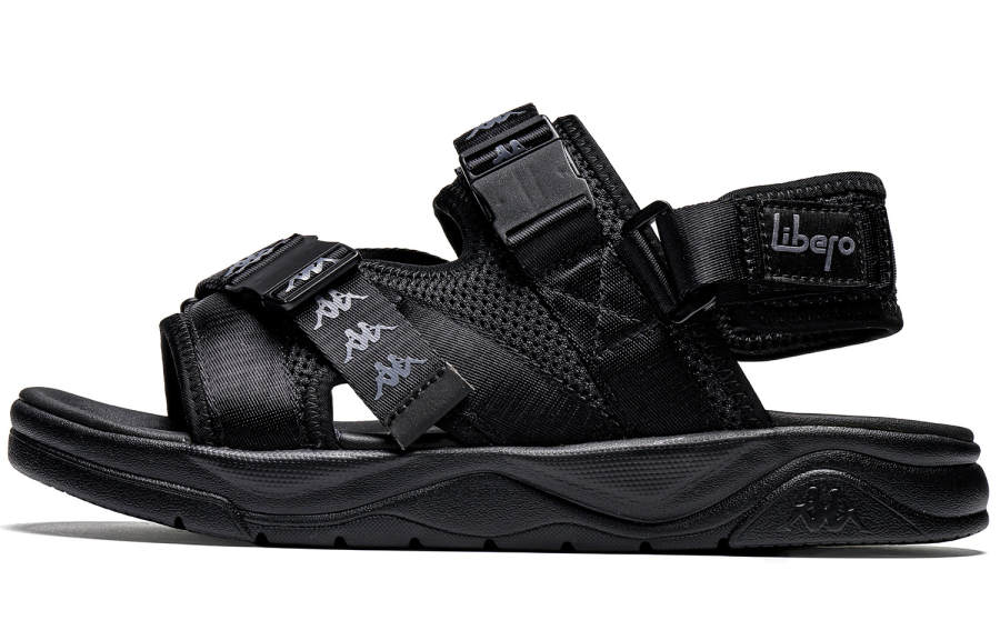 Kappa Jungle Lion Collection, Cooling Slip Resistant Beach Sandals Unisex Black