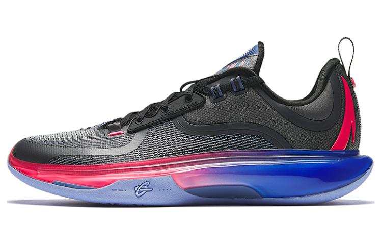 Anta GH5 Cushioning Breathable Lightweight Rebound Low top Basketball Shoes Men's Black Red Blue