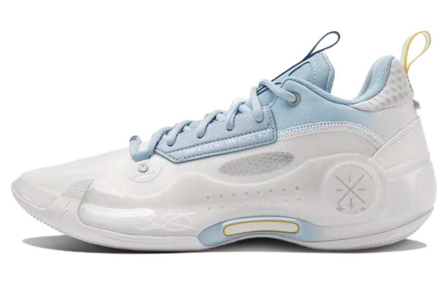 Li-Ning Li Ning WOW 10 Way Of Wade 10 Ice Blood Comfortable Low top Basketball Shoes Men's White Blue