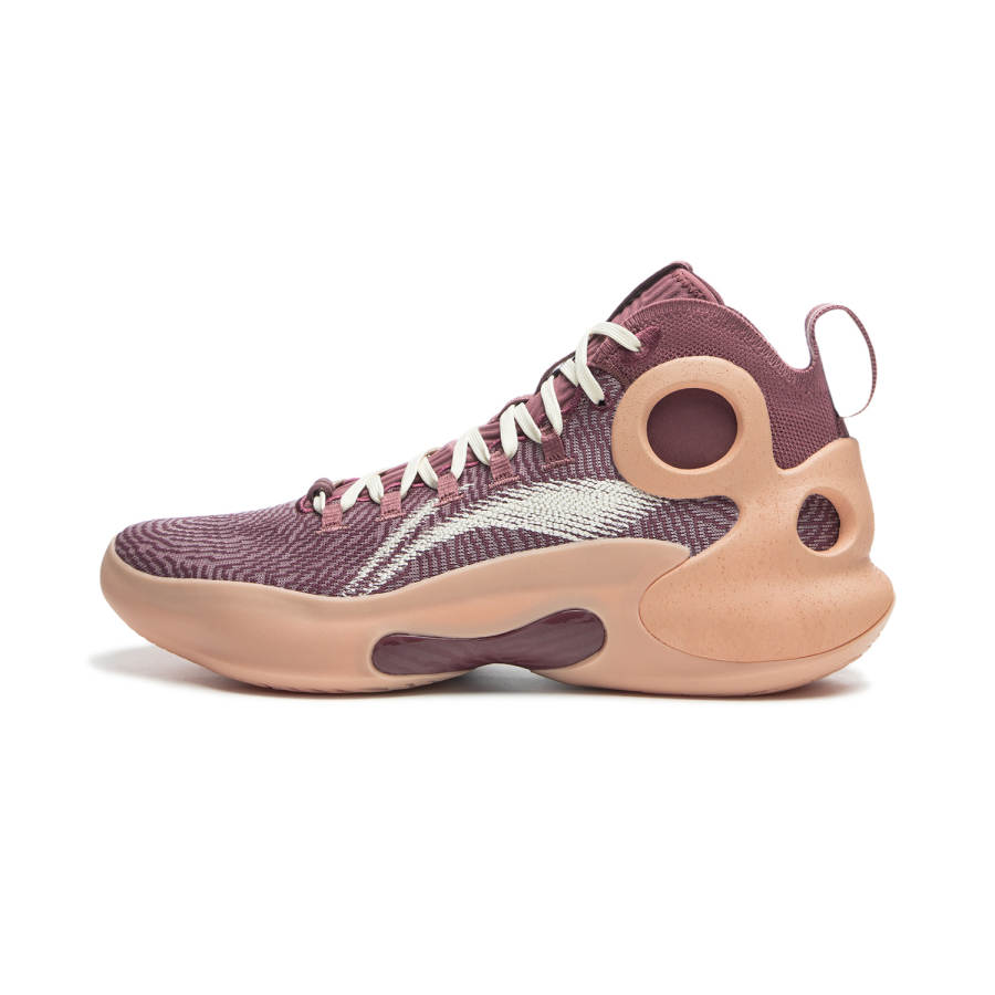 Li-Ning Li Ning Yushuai Ultra Slip Resistant Abrasion Resistant Mid top Basketball Shoes Men's Berry Red