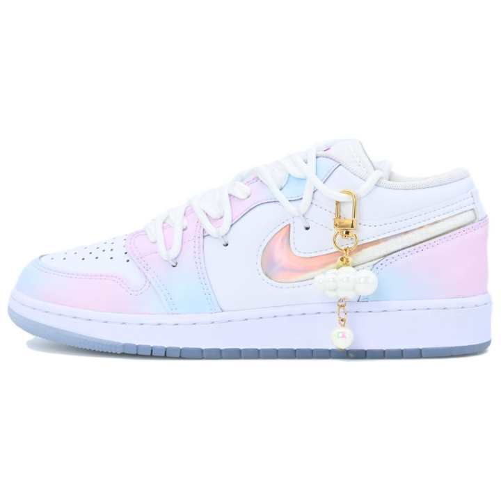 Jordan Jordan Air Jordan 1 Cloud Dream Cow Leather Cushioning Slip Resistant Abrasion Resistant Height Increasing Low top