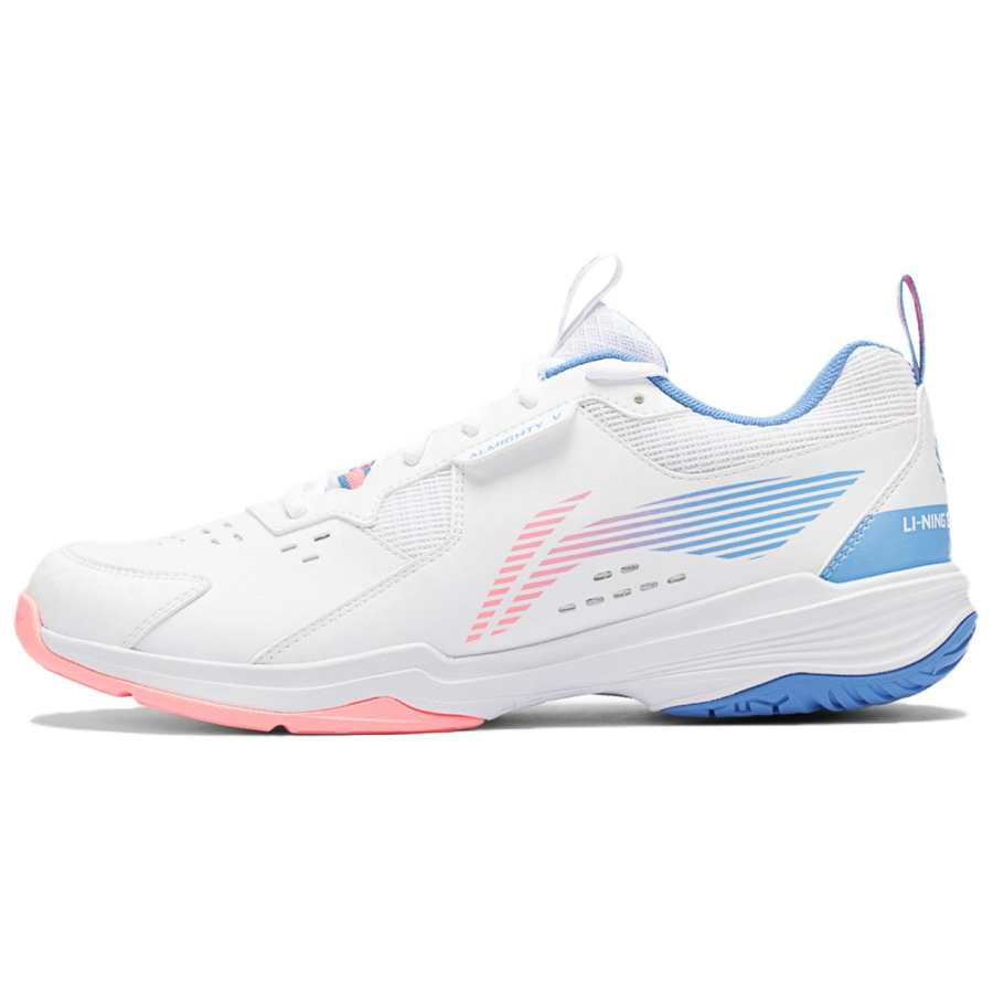 Li-Ning Li Ning Ace Abrasion Resistant Breathable Low top Badminton Shoes Unisex White Pink Blue