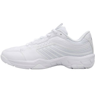 KUMPOO Versatile Cushioning Slip Resistant Breathable Coverage Support Low top Badminton Shoes Unisex White