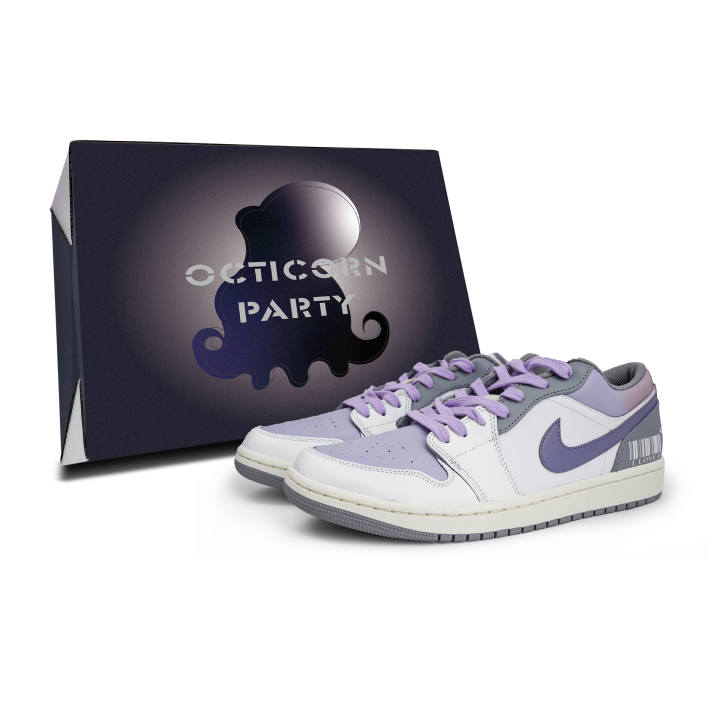 Jordan Jordan Air Jordan 1 Octopus Party, Purple Lover, Box Cushioning Slip Resistant Cushioning Slip Resistant Low top