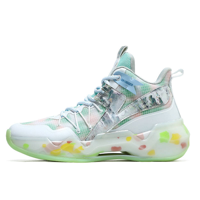 Swinsger Cushioning Slip Resistant Breathable Cushioning Slip Resistant Breathable Mid top Basketball Shoes Men's