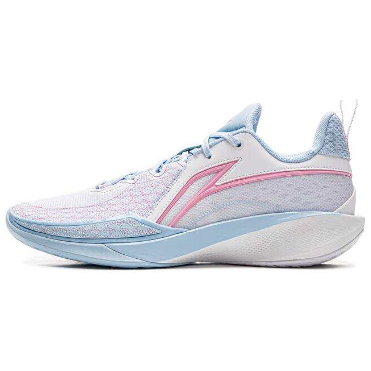 Li-Ning Li Ning Speed 2 Comfortable And Trendy Slip Resistant Rebound Low top Basketball Shoes Men's White Blue
