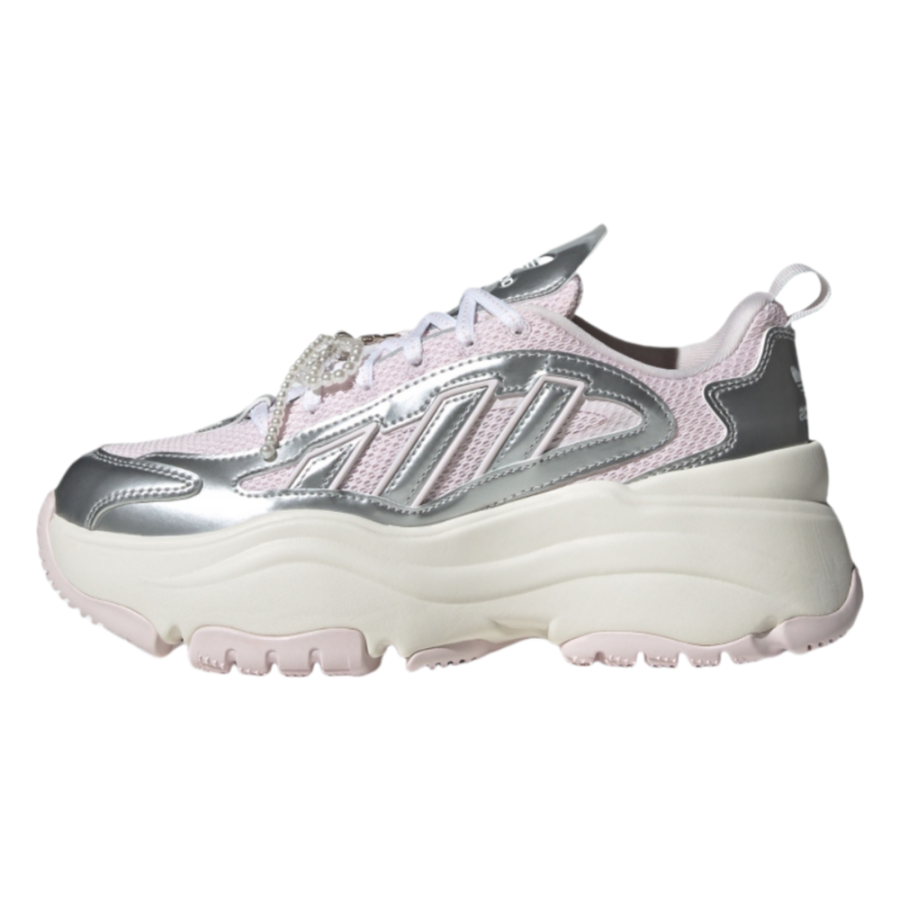 Adidas Originals OZGAIA PU, Textile, Synthetic Leather Low top Chunky Sneakers Women's Pink