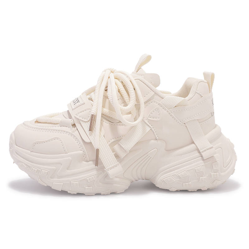 SHENLINSEN Cushioning Slip Resistant Abrasion Resistant Low top Chunky Sneakers Women's