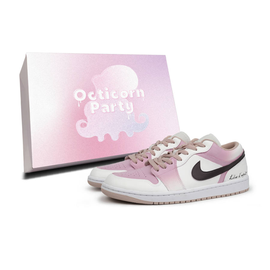 Jordan Jordan Air Jordan 1 Octopus Party, Hayashi Girlish, Box Included Leather Cushioning Slip Resistant Abrasion Resistant