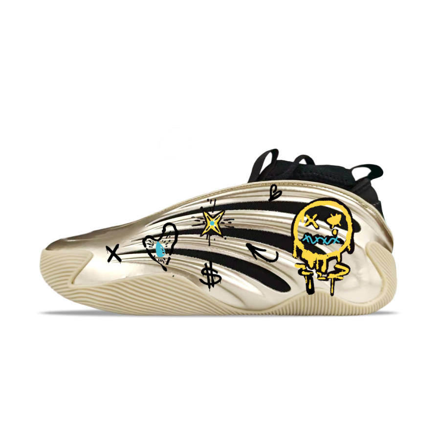 Adidas Adidas Harden Vol.9 'Cyber Metallic' Abrasion Resistant Abrasion Resistant Low top Basketball Shoes Men's Gold