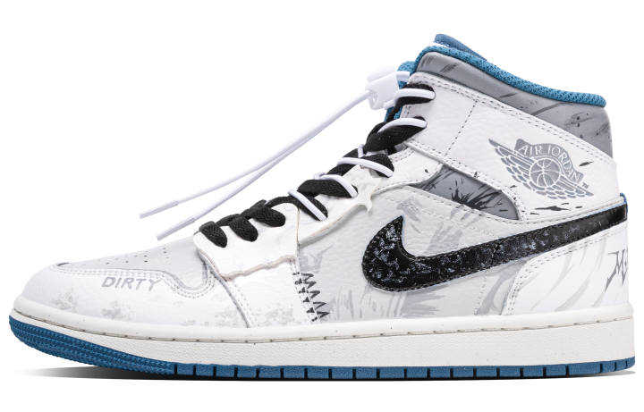 Jordan Jordan Air Jordan 1 MID Subarashi Synthetic Leather Slip Resistant Abrasion Resistant Slip Resistant Abrasion Resistant