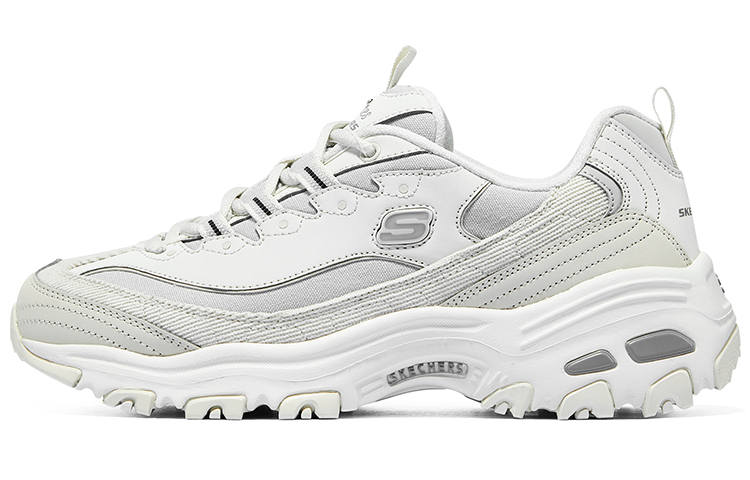 Skechers D'Lites 1.0 Mesh Wear resistant And Lightweight Low top Chunky Sneakers Women's White