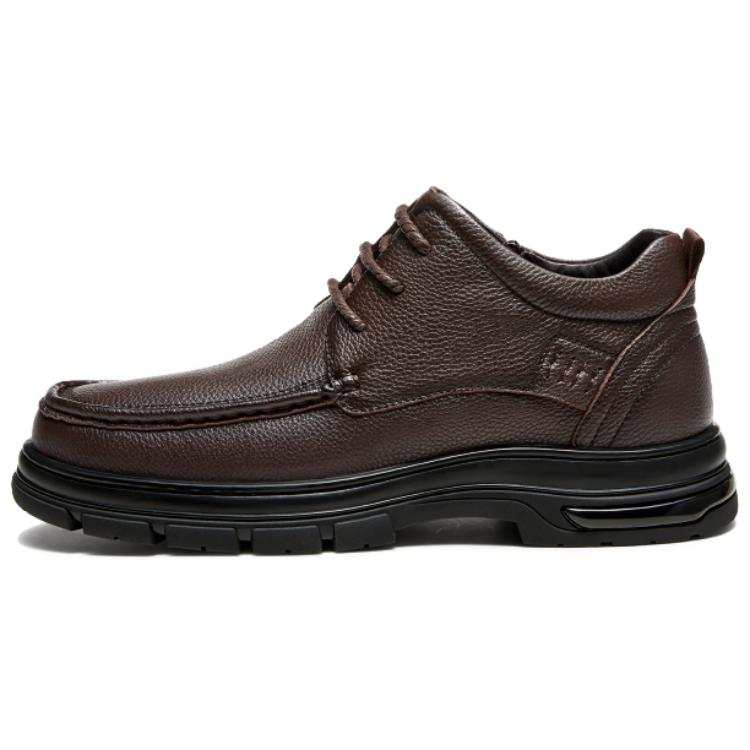 CAMEL CAMEL Casual Leather Shoes Men's Low Top Black/Brown