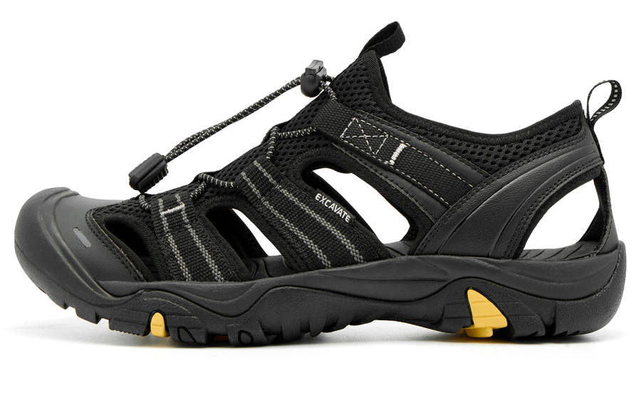 QIAODAN Slip Resistant, Breathable, Quick Dry, Impact Resistant, Abrasion Resistant River Trekking Shoes Men's Black