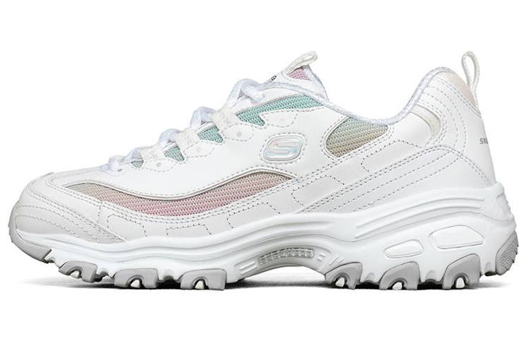 Skechers D'Lites 1.0 Low Top Running Shoes White/Multi Women's
