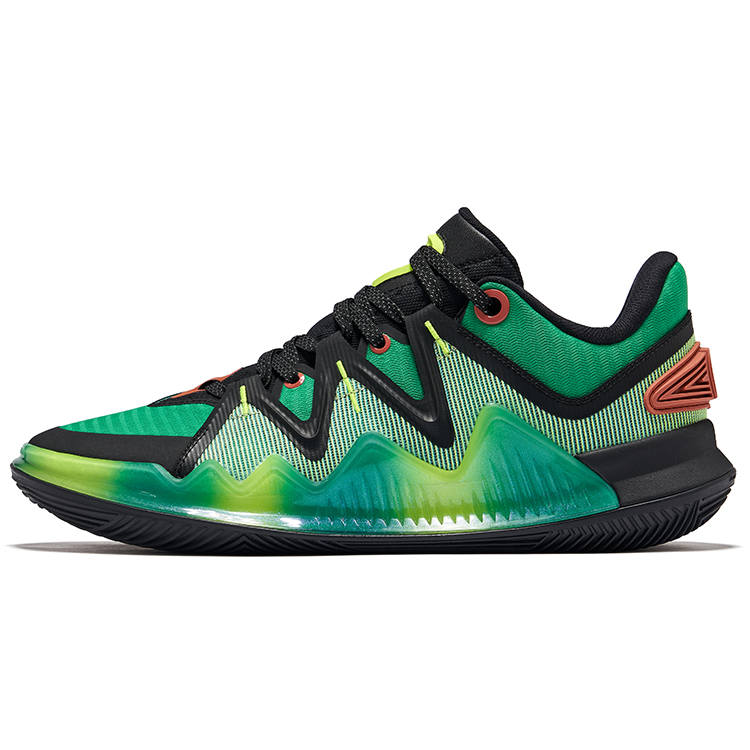 Erke Fearless EP Game Ready Cushioning Anti Rollover Anti Twist Low top Basketball Shoes Men's Lime Green Jet Black