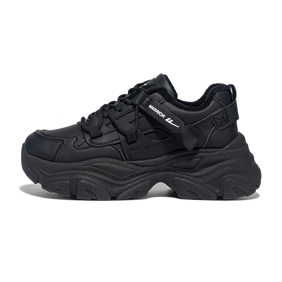 Warrior Athletic Shoes Thickened And Fleece Lined, Platform, Black Warrior, Fashion Minimalist Style