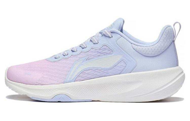 Li-Ning Li Ning Lanying Light Fabric Lightweight Cushioning Low top Badminton Shoes Women's Blue Pink