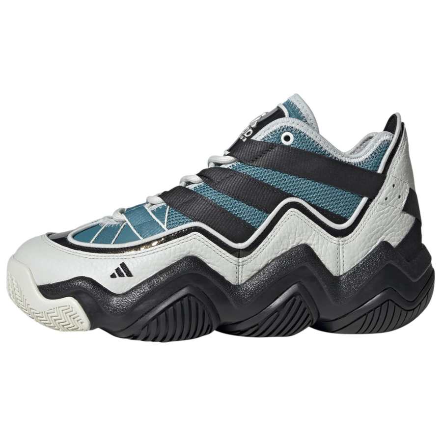 Adidas Adidas Top Ten Slip Resistant Abrasion Resistant Mid top Vintage Basketball Shoes Unisex Black White