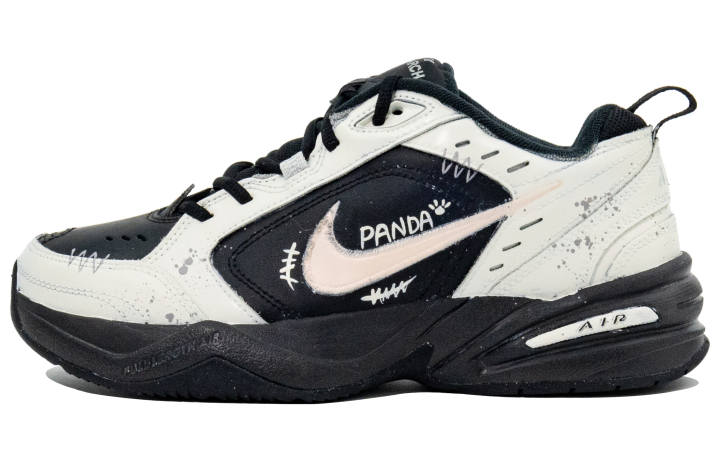 Nike Nike Air Monarch 4 Cute Bear Cat Abrasion Resistant Height Increasing Low top Chunky Sneakers Women's Black Pink