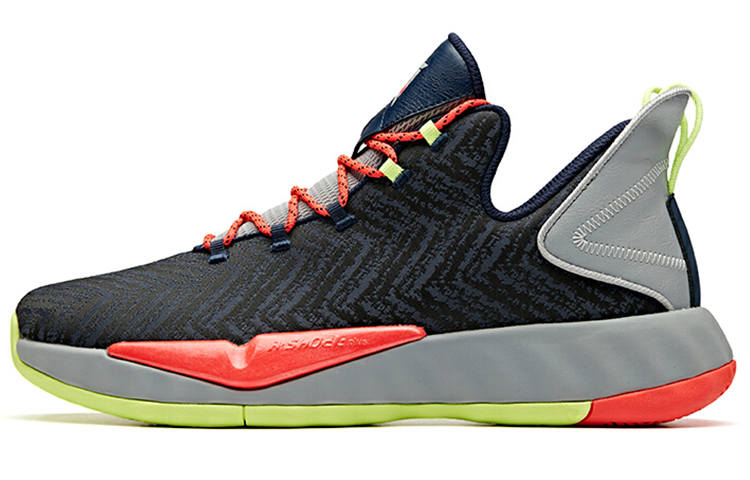 Anta Crazy 3 Cushioning Low top Basketball Shoes Men's Gray Orange