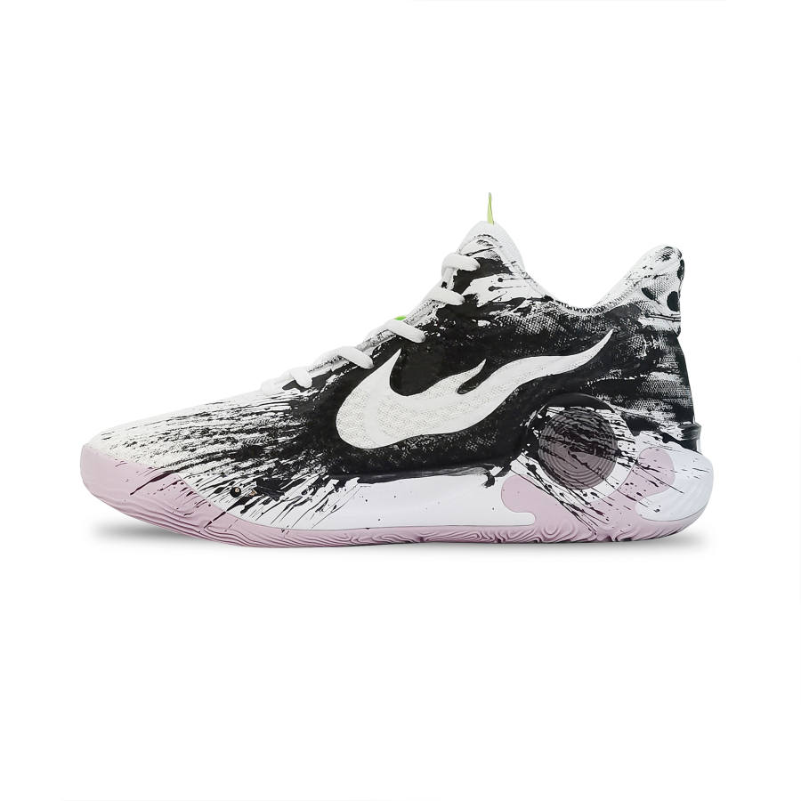 Nike Nike KD Trey 5 IX Cushioning Anti-Slip Wear-Resistant Breathability Mid-Top Vintage Basketball Shoes Unisex Black White
