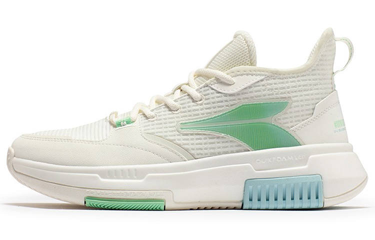 361° Tackle Basketball Shoes Men's Low Top Feather White/Space Blue