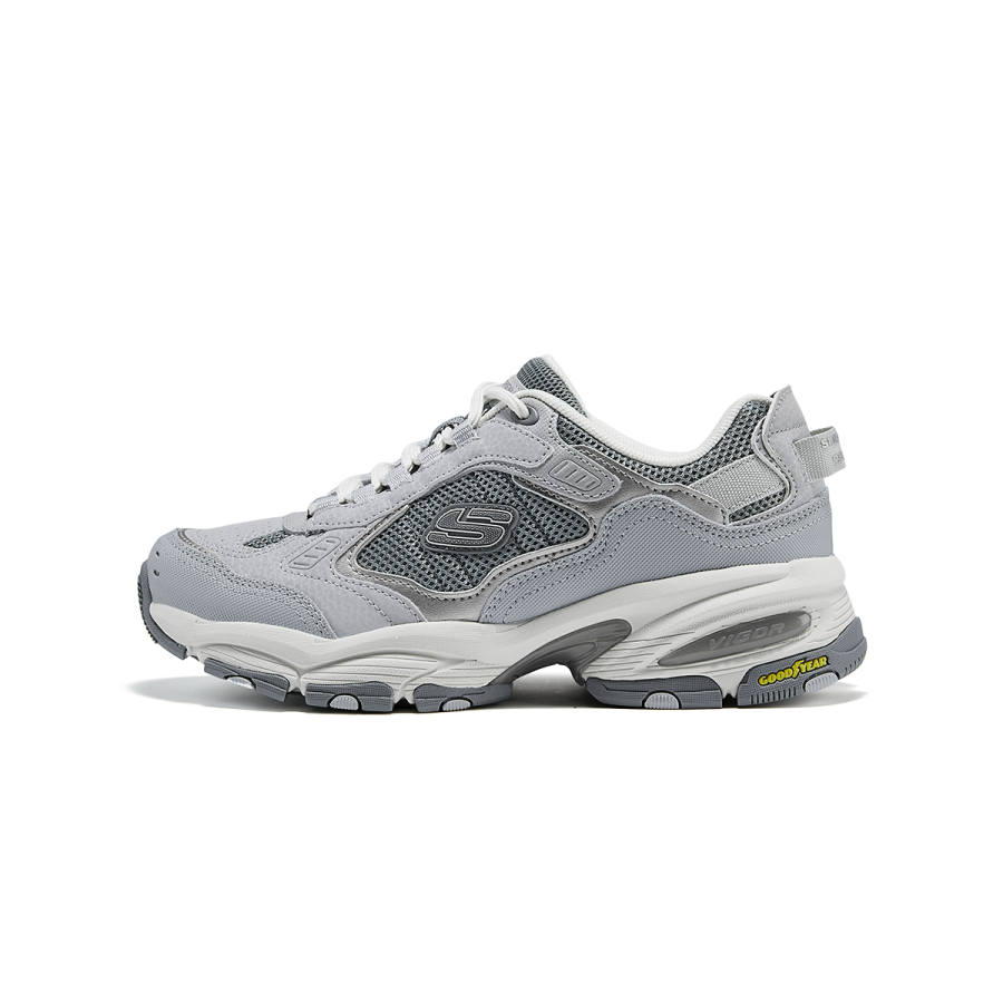 Skechers AIR COOLED MEMORY Abrasion Resistant Breathable Abrasion Resistant Breathable Hiking Shoes Women's Gray Silver