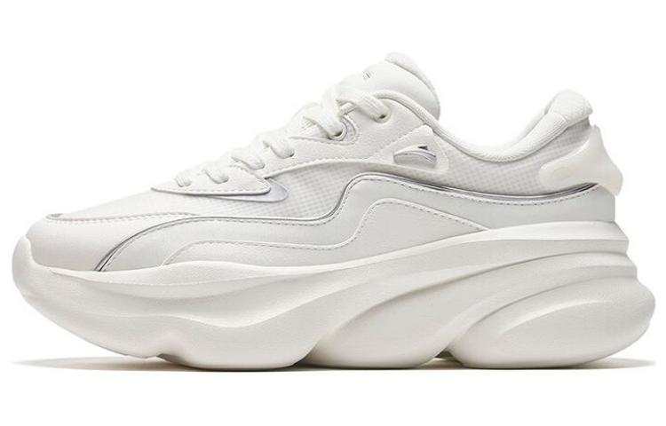 Anta Meow Shoes Comfortable Slip Resistant Abrasion Resistant Low top Chunky Sneakers Women's White