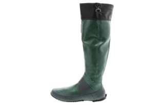 WBSJ Waterproof Rain Boots Unisex Dark Green
