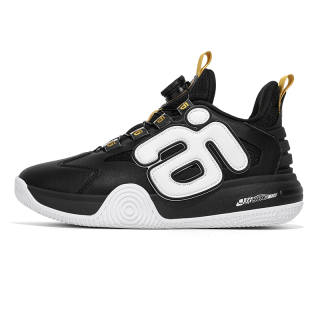 IVERSON Basketball Shoes Unisex Low Top Black White Gold