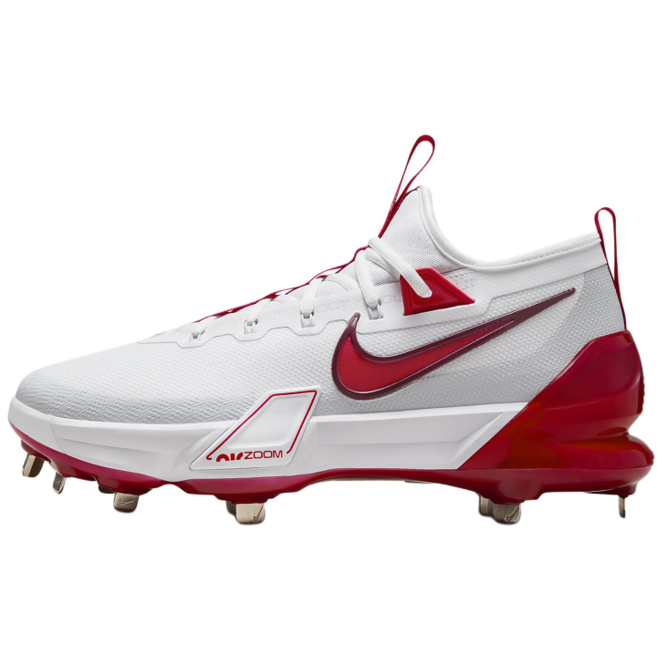 Nike Nike Force Zoom Trout 9 Elite White Pure Platinum Team Red University Red