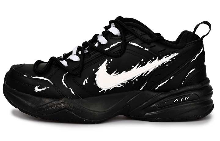 Nike Nike Air Monarch 4 Reverse Venom Abrasion Resistant Slip Resistant Low top Chunky Sneakers Unisex Black White