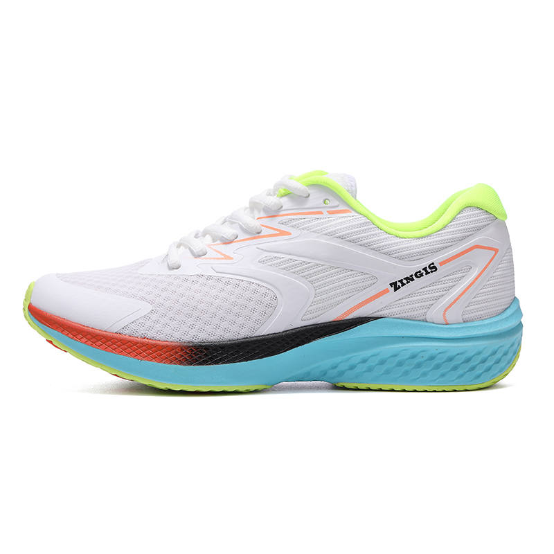 ZINGIS Slip Resistant, Abrasion Resistant, Breathable Mid top Training Shoes Unisex Men's Blue White