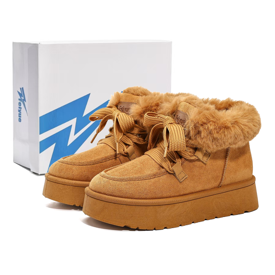 Feiyue Box Included Fall Winter Women's Shoes Insulated Shoes Thickened And Fleece Lined Short Snow Boots Women's