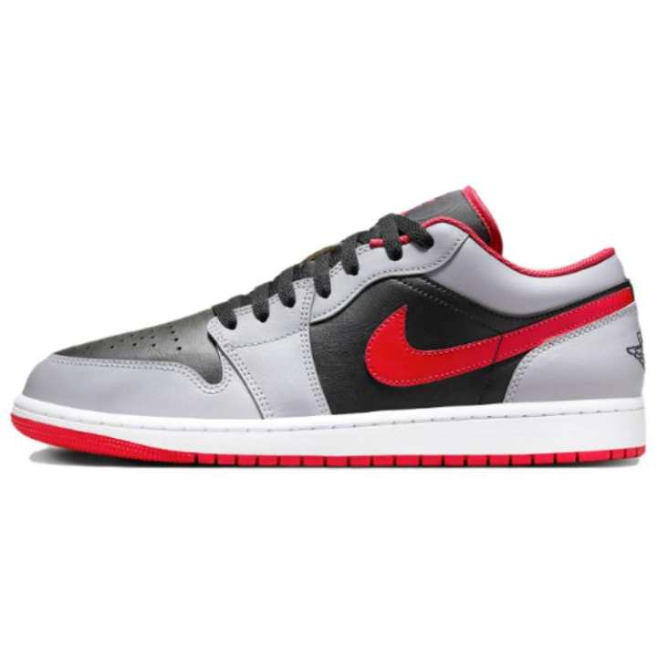 Jordan Jordan 1 Low Black Light Smoke Grey Gym Red
