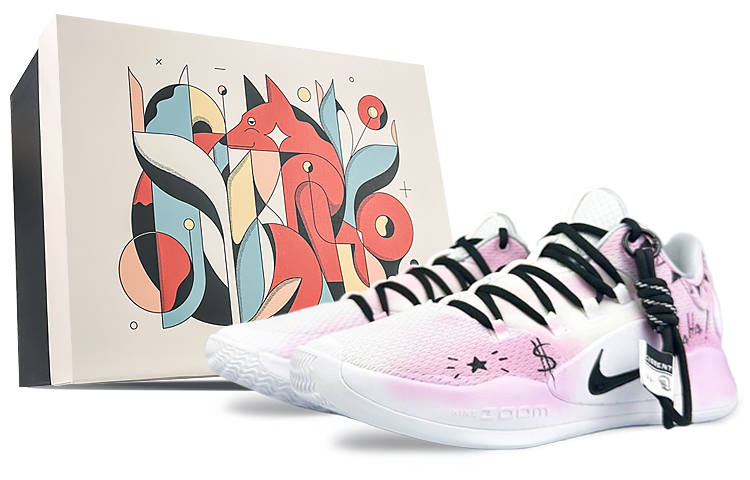 Nike Nike Hyperdunk X Cushioning Slip Resistant Cushioning Slip Resistant Low top Basketball Shoes Men's Pink Purple