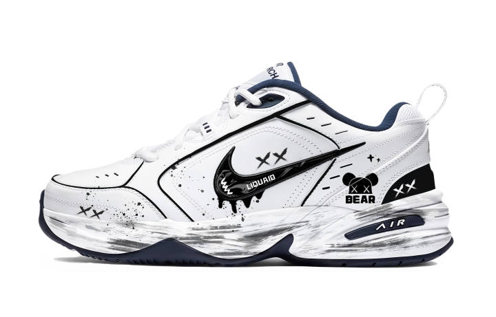 Nike Nike Air Monarch 4 Bear Cool Low top Chunky Sneakers Men's Black White