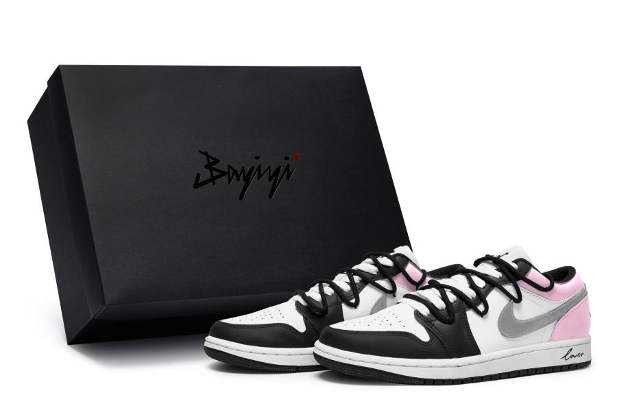Jordan Jordan Air Jordan 1 LOW 811 Manufacturing, Youth Era Pink, Special Shoe Box Slip Resistant Abrasion Resistant