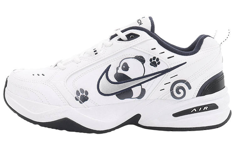 Nike Nike Air Monarch 4 Textile, Leather Cushioning Low top Chunky Sneakers Unisex Black White
