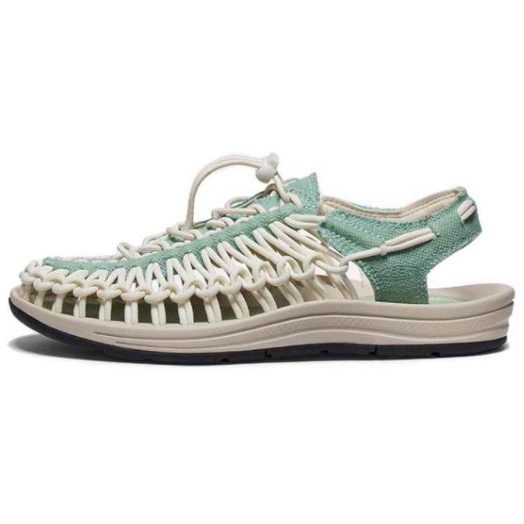 Keen UNEEK CANVAS Versatile Breathable Support Grip River Trekking Shoes Women's White Green