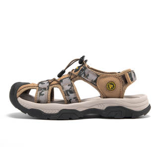 WALKSOUL Summer Cooling Commute Trendy Comfortable Versatile Cow Leather Beach Sandals Men's