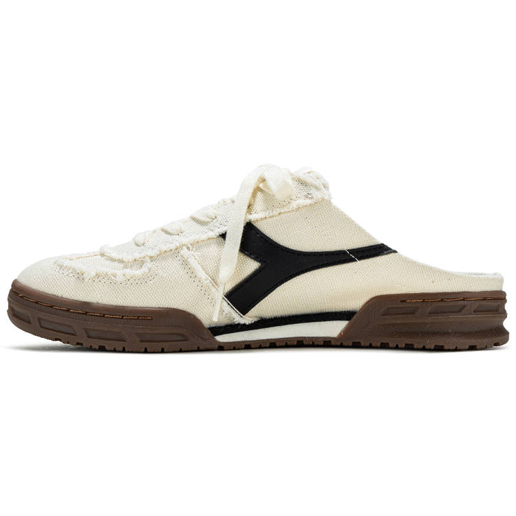 Diadora Abrasion Resistant Low top Canvas Shoes Unisex White Black