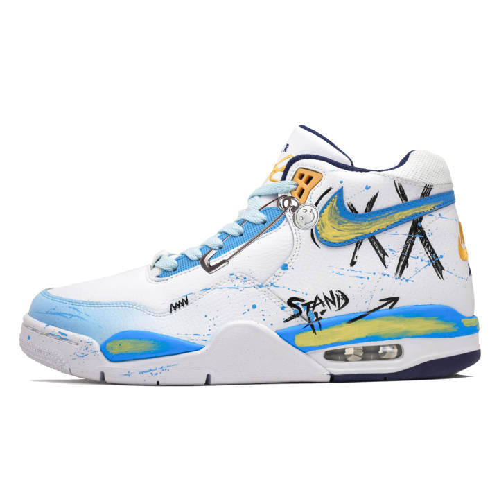 Nike Nike Flight Legacy Classic Mid top Vintage Basketball Shoes Men's Dark Sky Blue