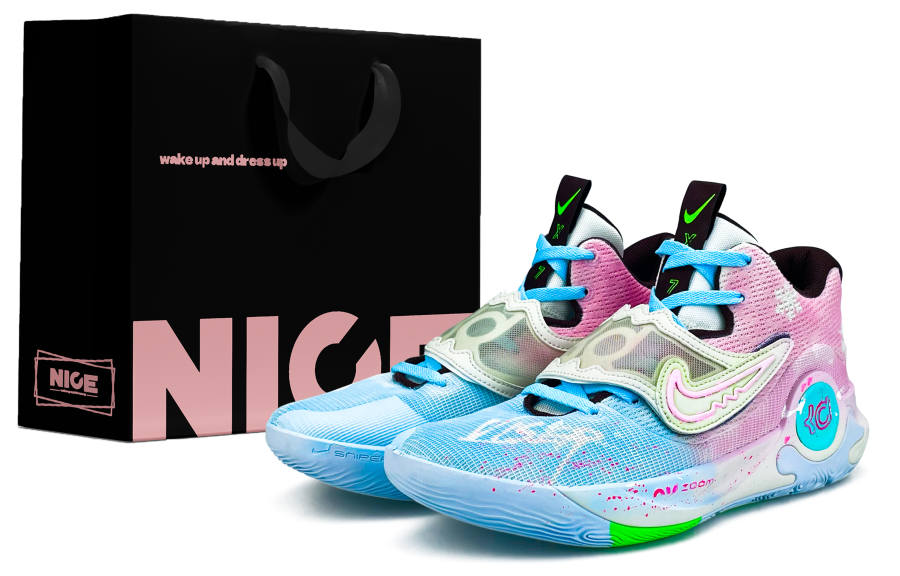 Nike Nike KD Trey 5 X Abrasion Resistant Abrasion Resistant Low top Basketball Shoes Men's Pink Blue