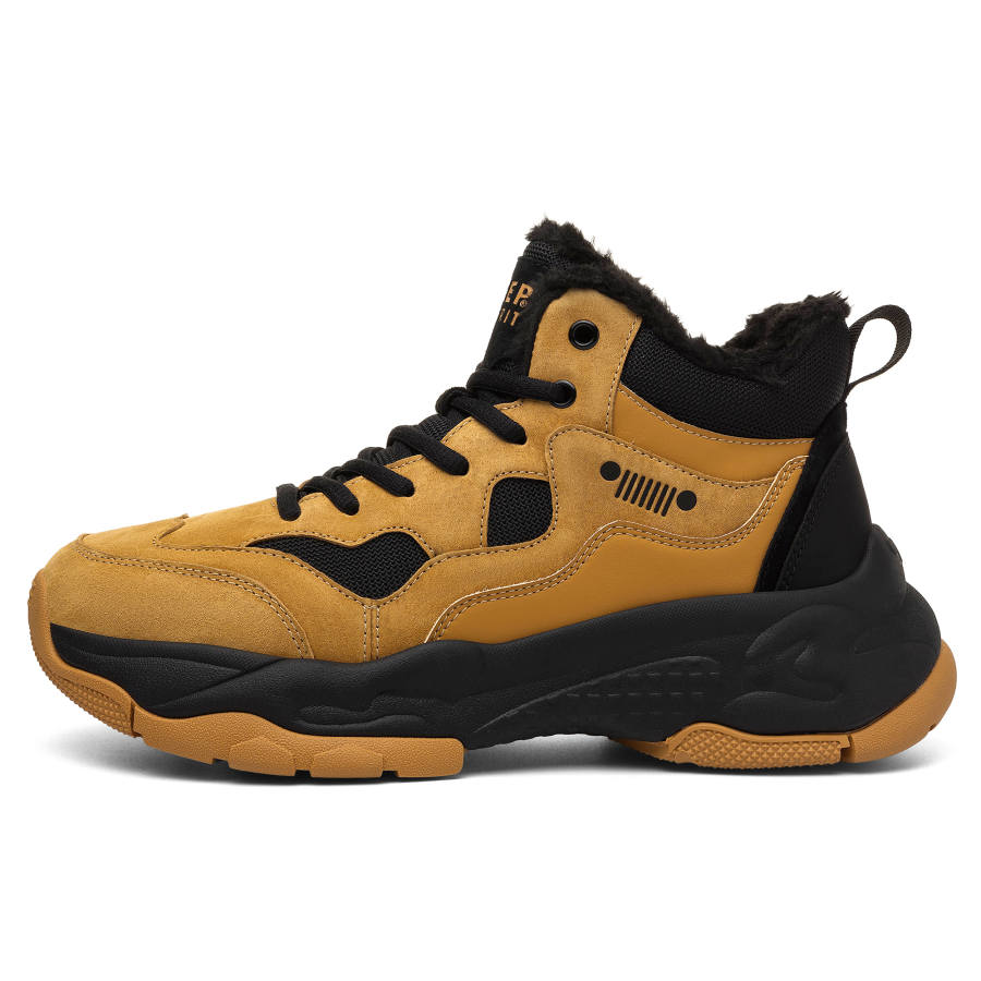 JEEP SPIRIT Thermal Waterproof Abrasion Resistant Height Increasing Slip Resistant Coverage Short Snow Boots Men's
