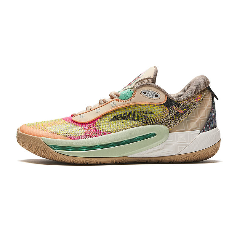 Anta Basketball Collection Slip Resistant Abrasion Resistant Low top Basketball Shoes Women's Yellow Brown