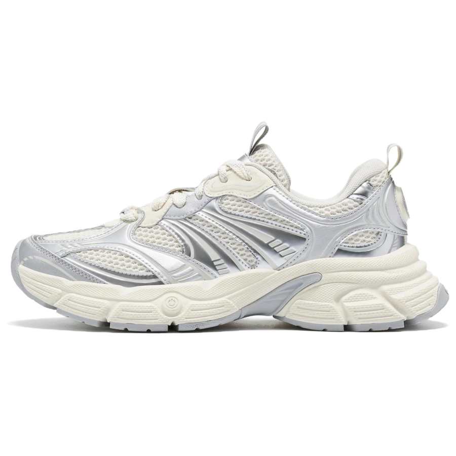 Palladium PALLAEIFFEL Abrasion Resistant Low top Chunky Sneakers Women's Beige Silver